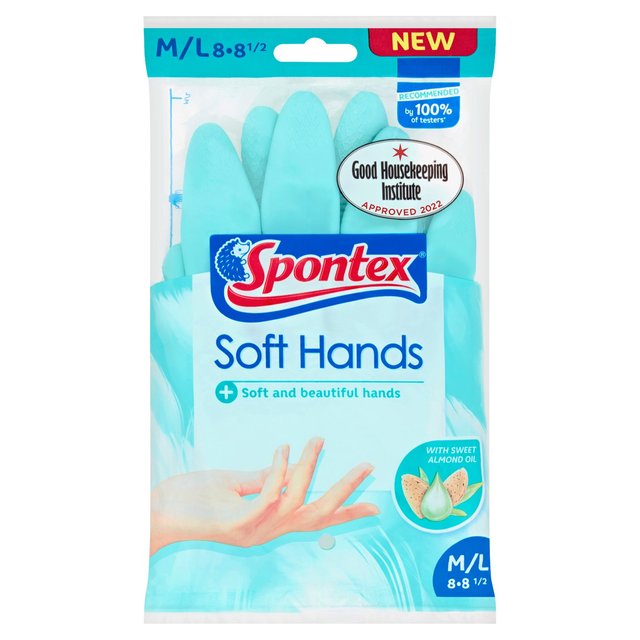 Spontex Soft Hands Gloves With Almond Oil M/L Accessories & Cleaning M&S   