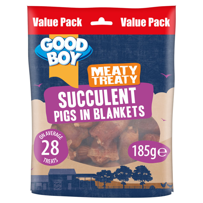 Good Boy Meaty Treaty Pigs In Blankets Dog Treats Dog Food & Accessories ASDA   