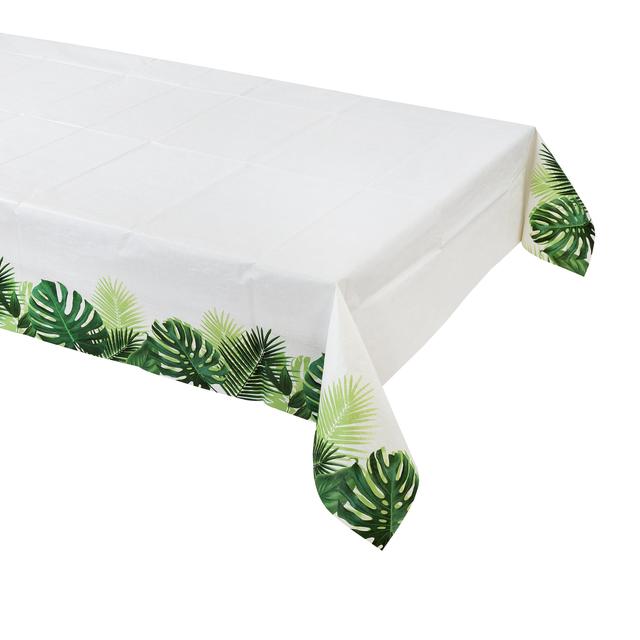 Tropical Palm Paper Table Cover Tableware & Kitchen Accessories M&S   