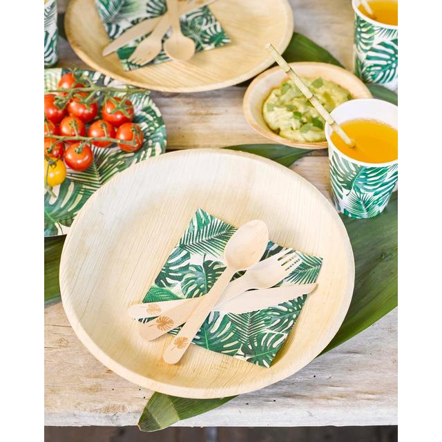 Tropical Palm Paper Table Cover Tableware & Kitchen Accessories M&S   