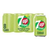 7UP Free Sparkling Lemon & Lime Drink Cans Fizzy & Soft Drinks ASDA   
