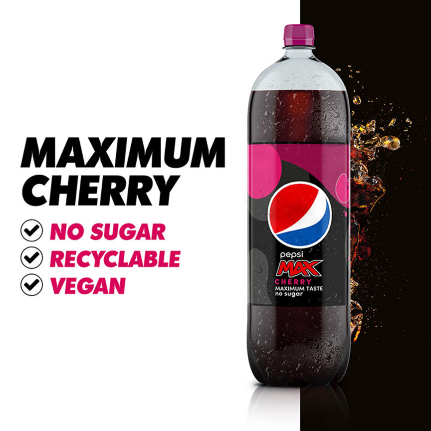 Pepsi Max Cherry Bottle Fizzy & Soft Drinks ASDA   