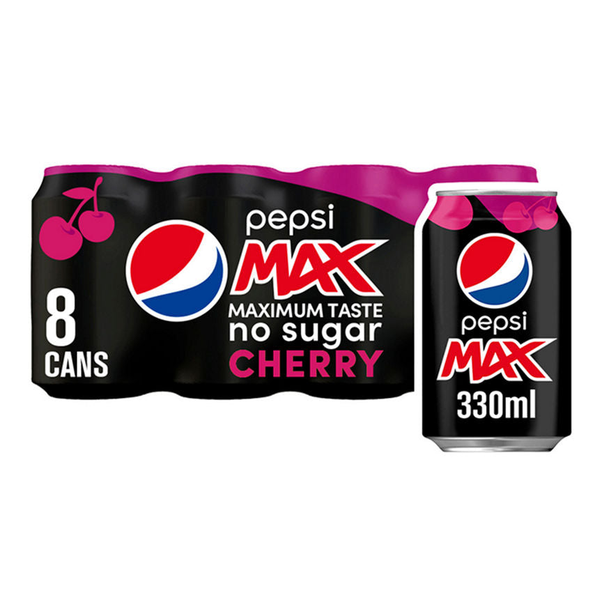 Pepsi Max Cherry Cans Fizzy & Soft Drinks ASDA   