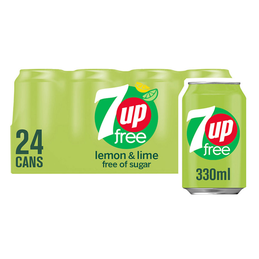 7UP Free Lemon & Lime Cans Fizzy & Soft Drinks ASDA   