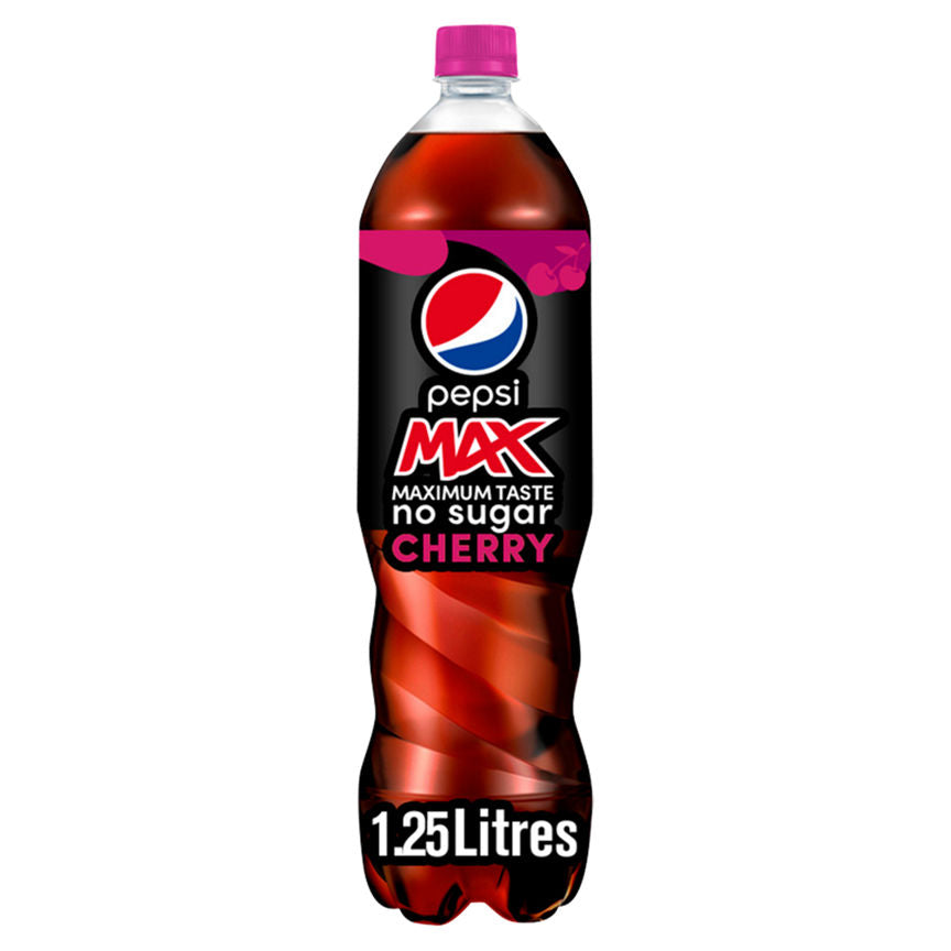 Pepsi Max Cherry No Sugar Cola Bottle Fizzy & Soft Drinks ASDA   