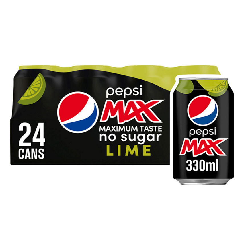 Pepsi Max Lime No Sugar Cola Cans