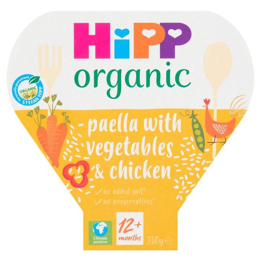 HiPP Paella With Mixed Vegetables & Chicken Toddler Tray Meal 1-3 Years GOODS ASDA   