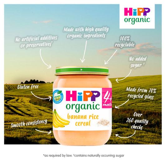 HiPP Banana Rice Breakfast Baby Food Jar 4+ Months GOODS ASDA   