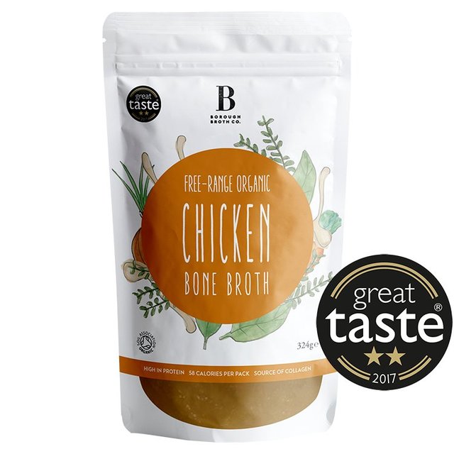 Borough Broth 24hr Organic Chicken Bone Broth Keto M&S Title  