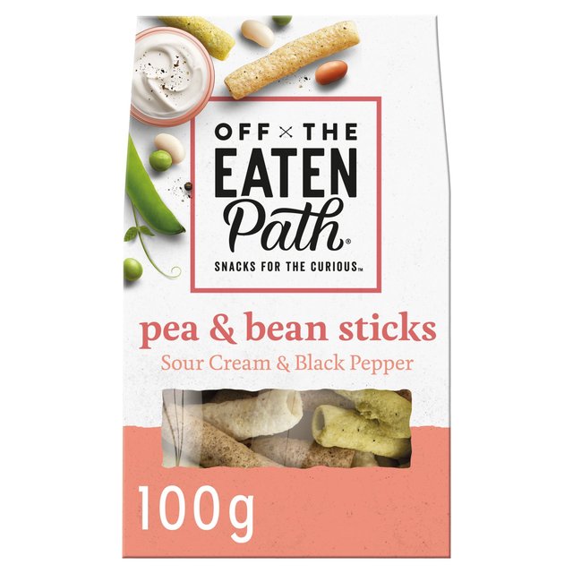 Off The Eaten Path Sour Cream Pea & Bean Sticks Crisps, Nuts & Snacking Fruit M&S Default Title  