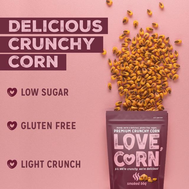 LOVE CORN BBQ Crunchy Corn Crisps, Nuts & Snacking Fruit M&S   