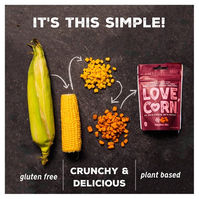 LOVE CORN BBQ Crunchy Corn Crisps, Nuts & Snacking Fruit M&S   