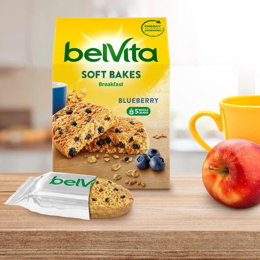 Belvita Breakfast Biscuits Soft Bakes Filled Blueberry Crisps, Nuts & Snacking Fruit M&S   