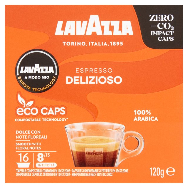 Lavazza A Modo Mio Compostable Espresso Delizioso Coffee Capsules