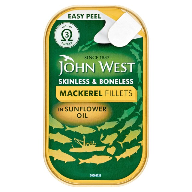 John West Mackerel Fillets in Sunflower Oil Canned & Packaged Food M&S Default Title  