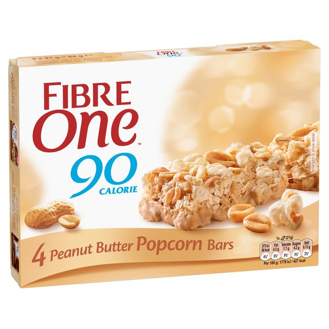 Fibre One 90 Calorie Peanut Butter Popcorn Bars Cereals M&S   