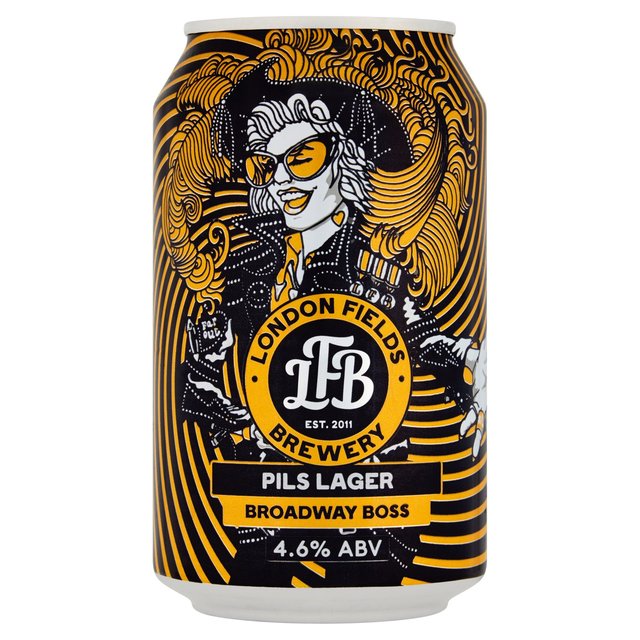 London Fields Brewery Broadway Boss Pilsner Lager Beer Can