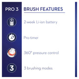 Oral-B Pro 3 - 3000 - Cross Action White Electric Toothbrush Designed By Braun Dental ASDA   