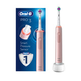 Oral-B Pro 3 - 3000 - Pink Electric Toothbrush Designed By Braun Dental ASDA   