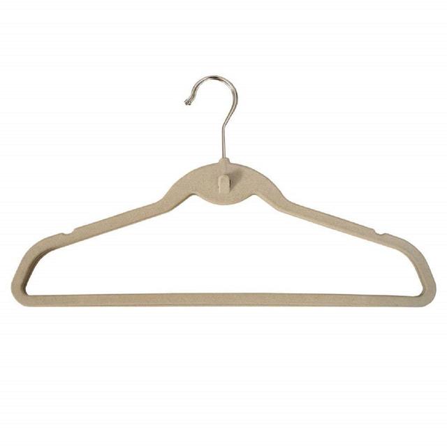 H&L Russel Set of 5 Taupe Velvet Hangers