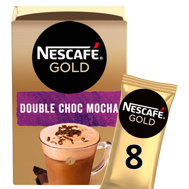 Nescafe Gold Double Choca Mocha Instant Coffee 8 Sachets Tea M&S   