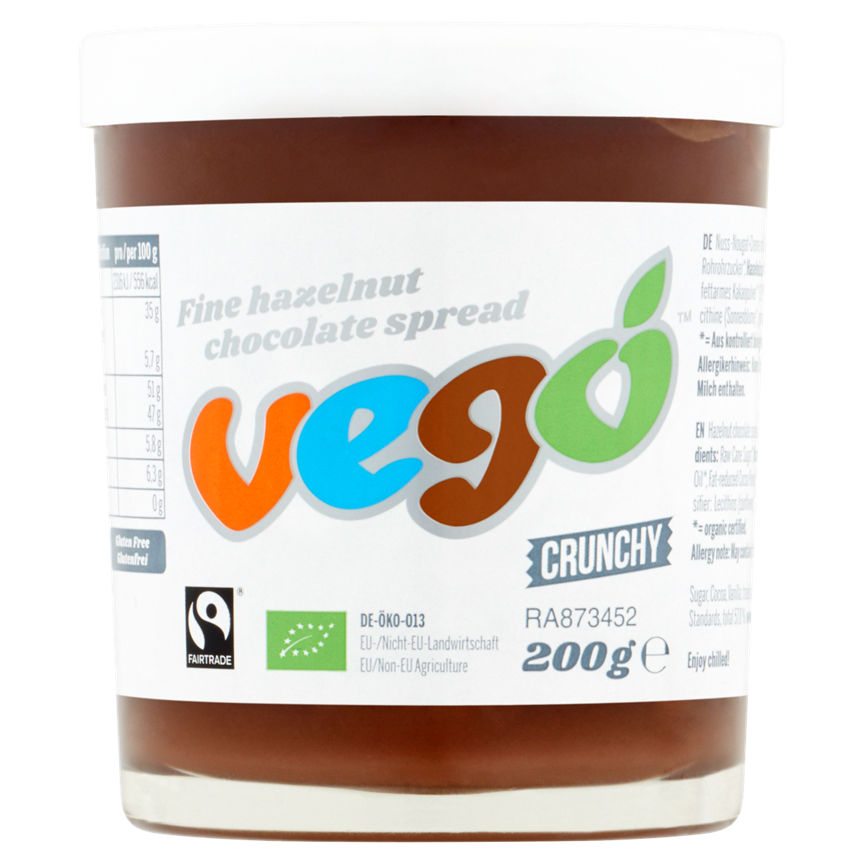 Vego Crunchy Fine Hazelnut Chocolate Spread