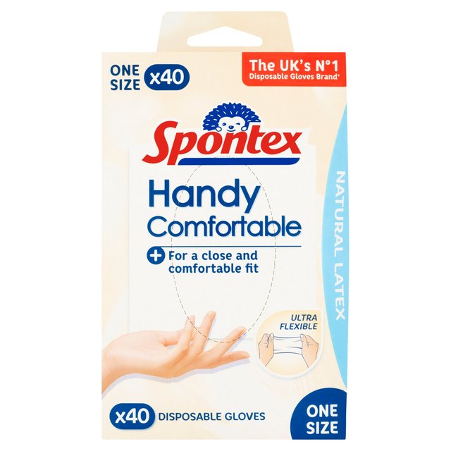 Spontex Comfortable Latex Disposable Gloves