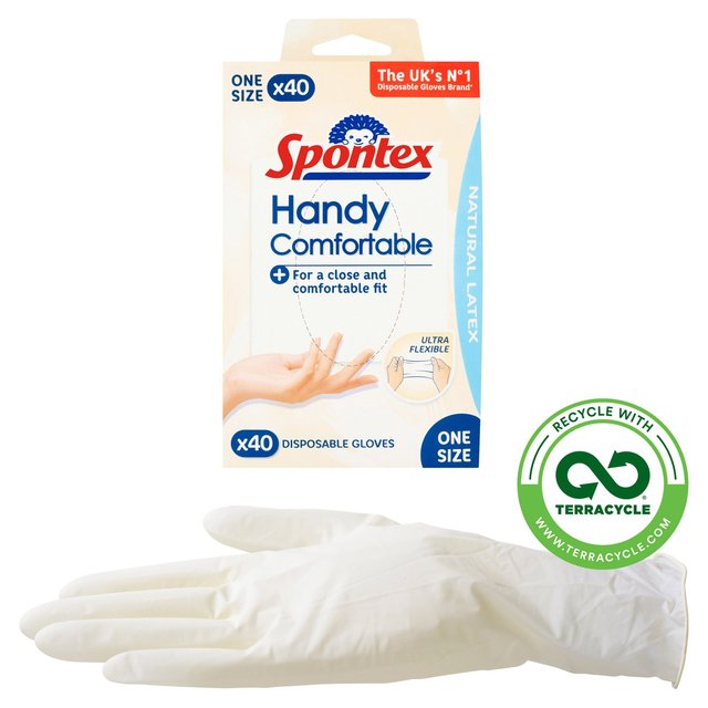 Spontex Comfortable Latex Disposable Gloves