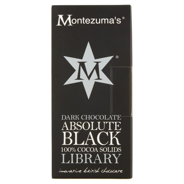 Montezuma's Absolute Black 100% Cocoa Dark Chocolate Library Sweets M&S   