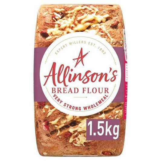 Allinson Premium Very Strong Wholemeal Bread Flour 1.5kg flour Sainsburys   
