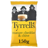 Tyrrells Mature Cheddar & Chive Sharing Crisps Food Cupboard M&S   