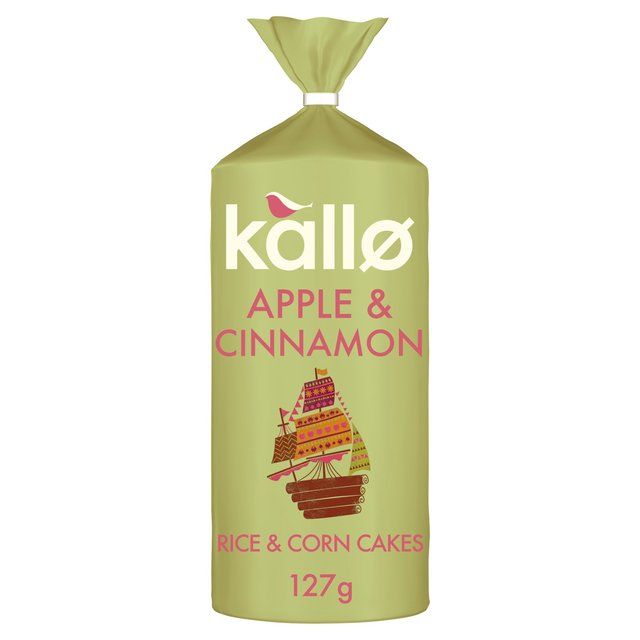 Kallo Apple & Cinnamon Rice Cake Thins Food Cupboard M&S   