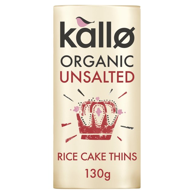 Kallo Organic Unsalted Rice Cake Thins