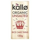 Kallo Organic Unsalted Rice Cake Thins Food Cupboard M&S Default Title  