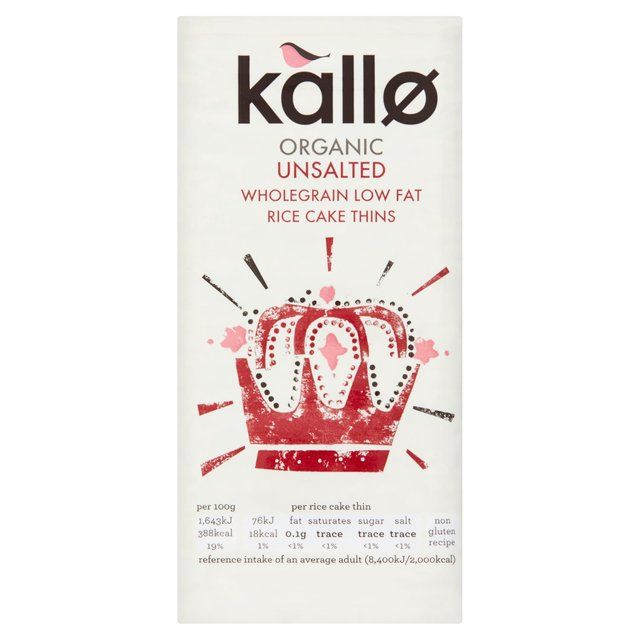 Kallo Organic Unsalted Rice Cake Thins Food Cupboard M&S   