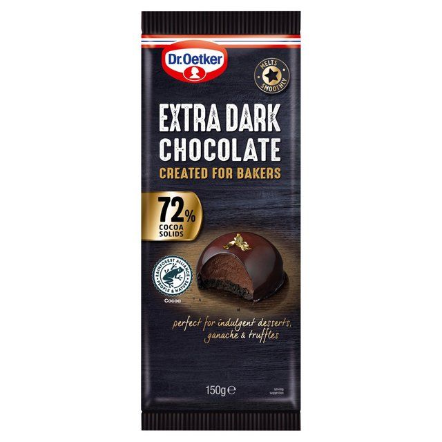 Dr. Oetker Extra Dark 72% Chocolate Bar Food Cupboard M&S   