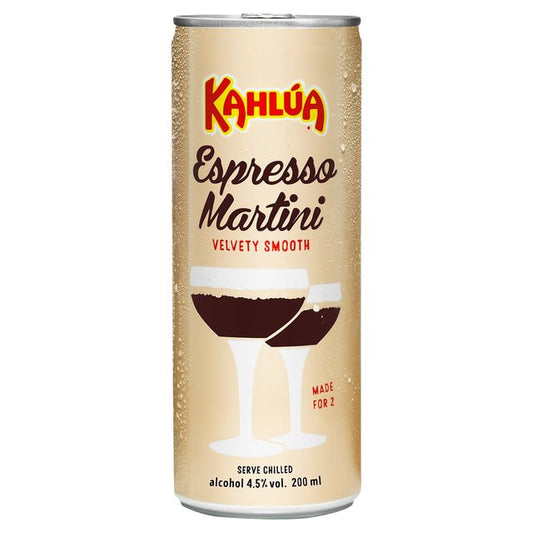 Kahlua Espresso Martini Pre-Mixed Can Wine & Champagne M&S Title  