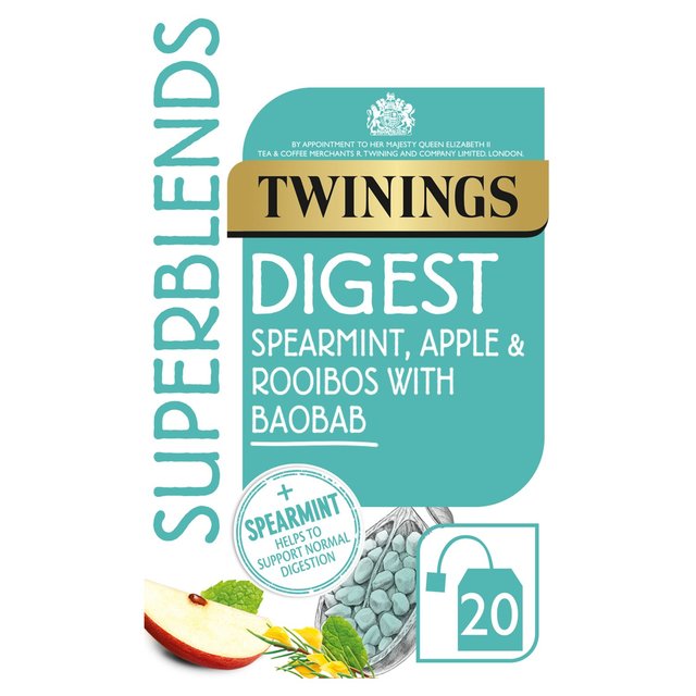 Twinings Superblends Digest with Spearmint, Apple and Rooibos Tea M&S Default Title  