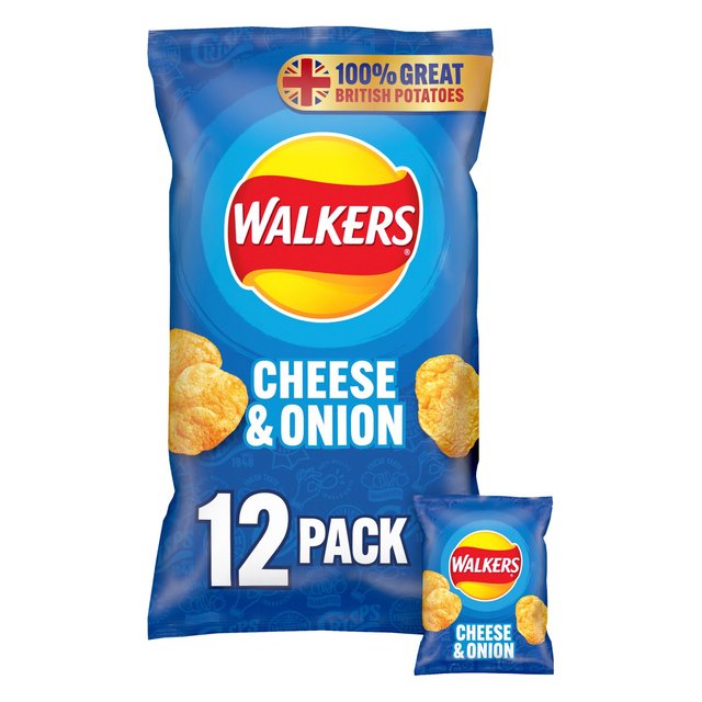 Walkers Cheese & Onion Multipack Crisps GOODS ASDA   