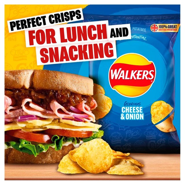 Walkers Cheese & Onion Multipack Crisps GOODS ASDA   