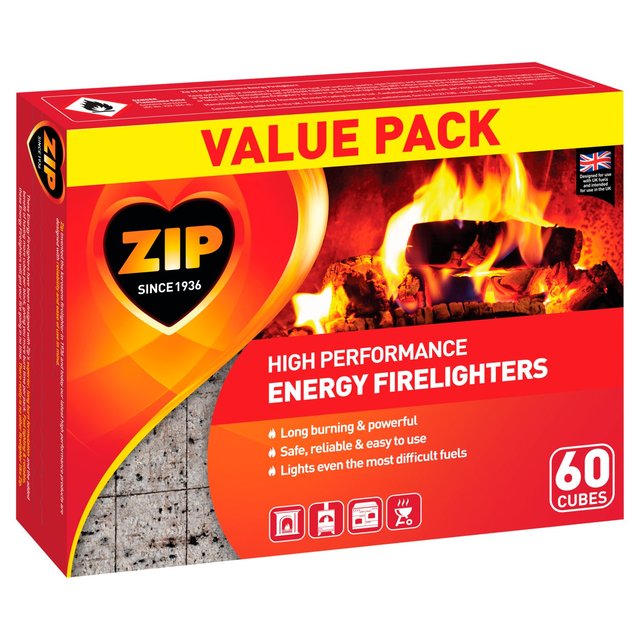 Zip High Performance Energy Firelighters Home, Garden & Outdoor M&S   