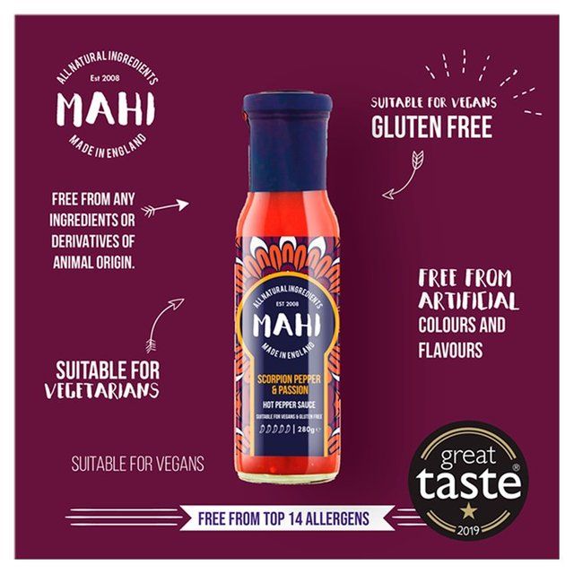 MAHI Scorpion Pepper & Passion Hot Sauce Free from M&S   