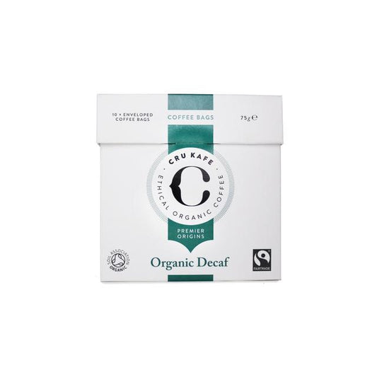 CRU Kafe Organic Fairtrade Decaf Coffee Bags - McGrocer