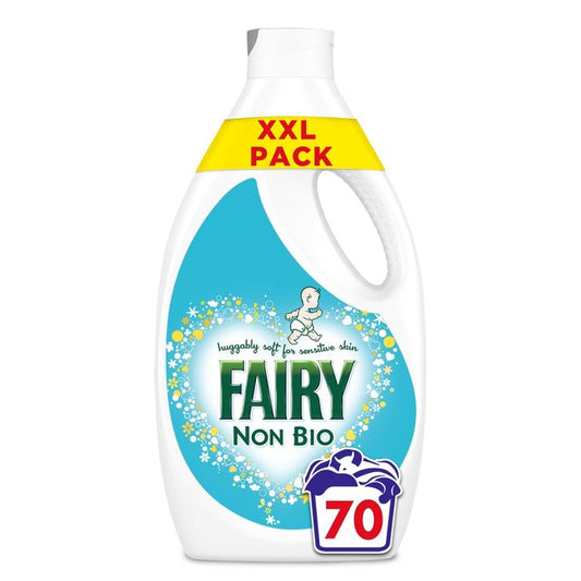 Fairy Non Bio Washing Liquid for Sensitive Skin 70 Washes Laundry M&S Title  