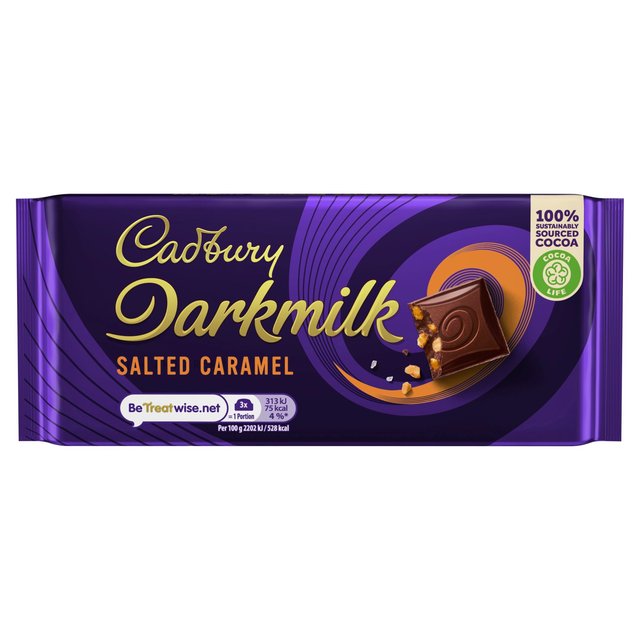 Cadbury Darkmilk Salted Caramel Chocolate Bar GOODS ASDA Default Title  