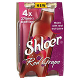 Shloer Red Grape Sparkling Fruit Drink 4x275ml Adult soft drinks Sainsburys   