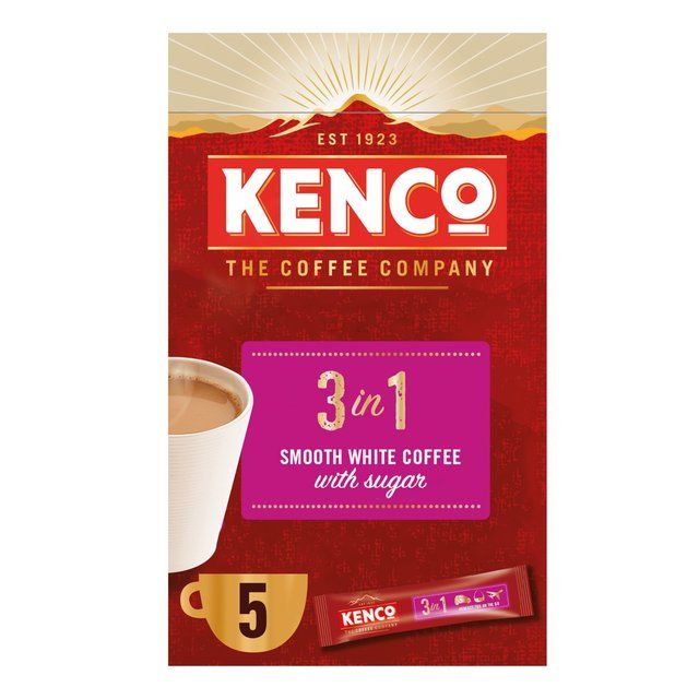 Kenco 3 in 1 Smooth White Instant Coffee with Sugar Sachets Tea M&S   