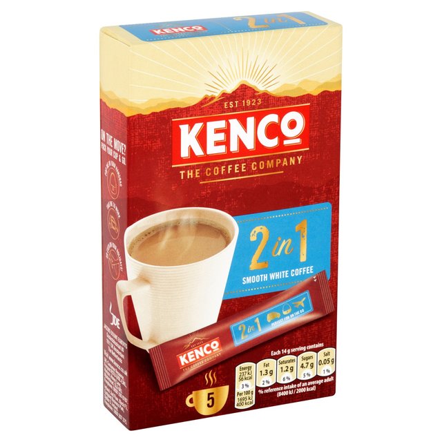 Kenco 2 in 1 Smooth White Instant Coffee Sachets Tea M&S   