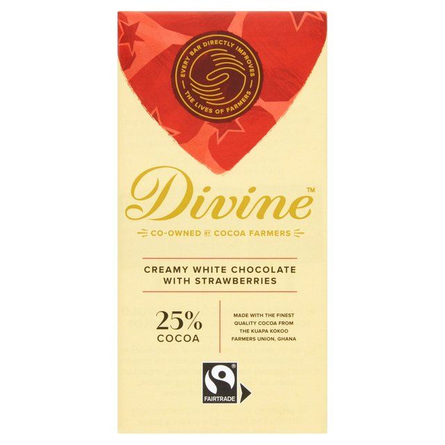 Divine White Chocolate with Strawberries Sweets M&S   