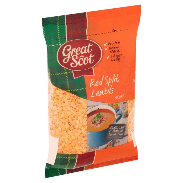 Great Scot Red Split Lentils Food Cupboard M&S   